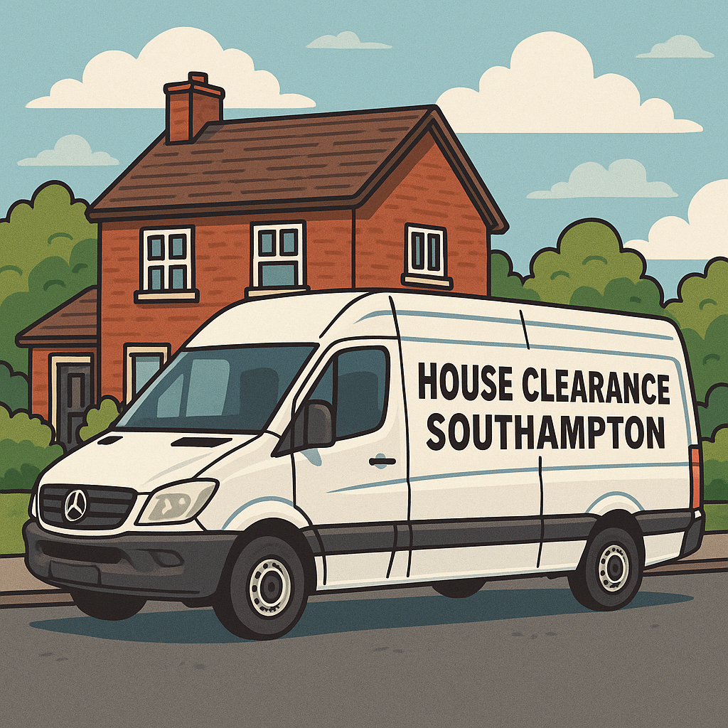 Professional house clearance and flat clearance team in Southampton removing furniture and waste items