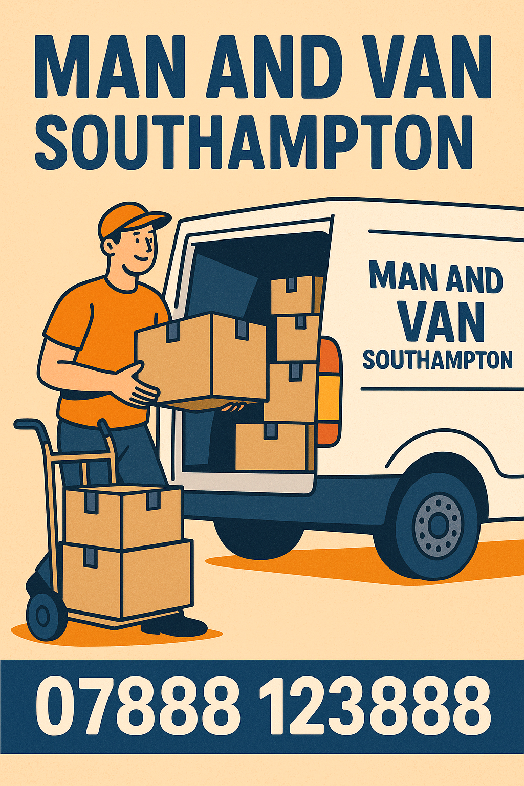 Man and Van Southampton removals, house clearance and furniture delivery service loading a van