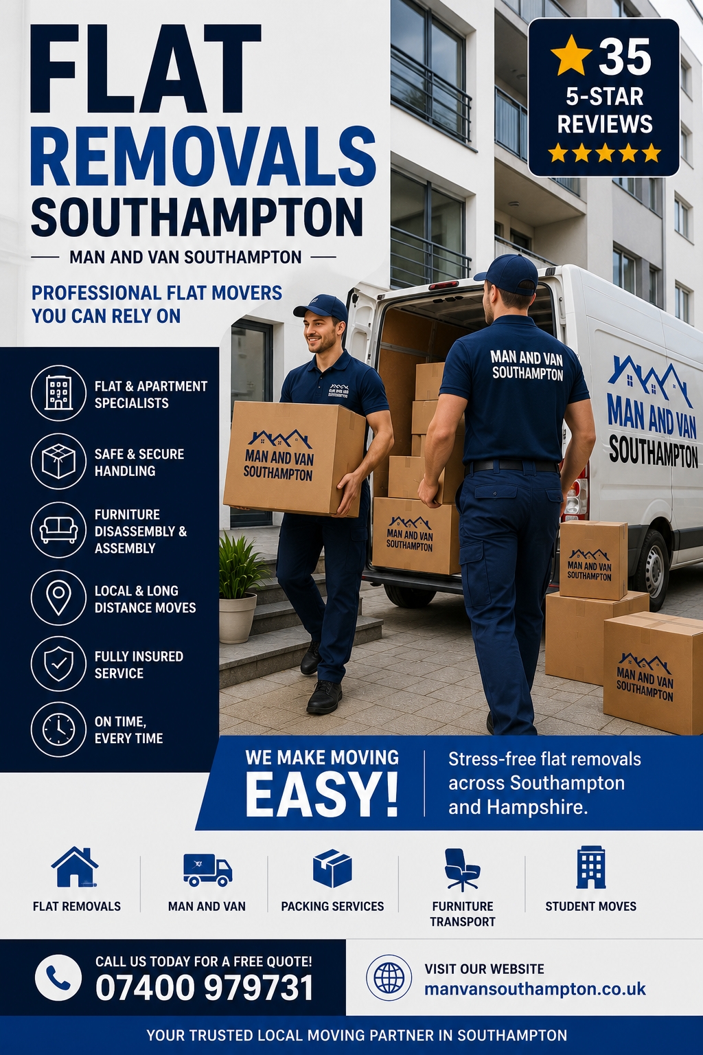 Flat Removals Southampton | Man and Van Southampton Flat removals Southampton by Man and Van Southampton