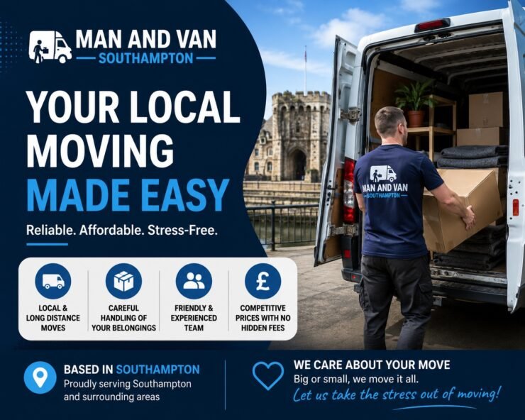 Man and Van Southampton professional removals team providing house moves and furniture transport services in Southampton and Hampshire