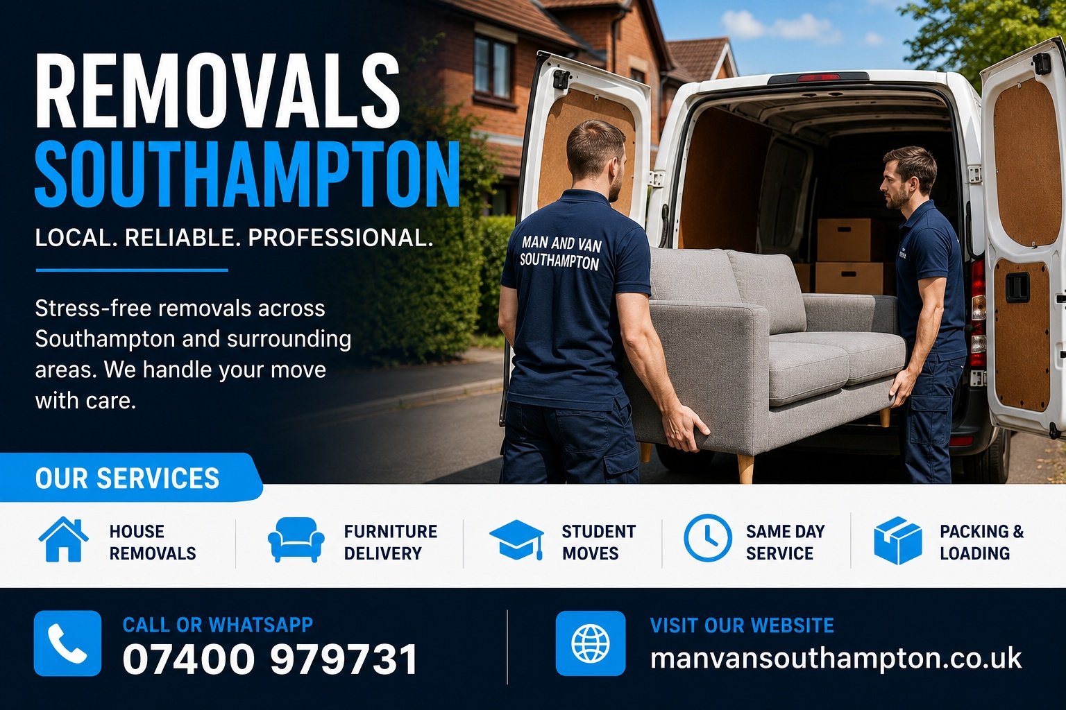 Professional removals Southampton house moving services across Hampshire