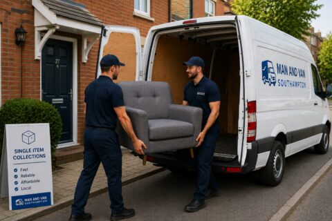 Man and Van Southampton collecting a single armchair from a residential property